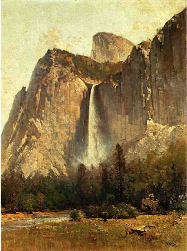 Painting Code#20208-Hill, Thomas - Bridal Veil Falls - Yosemite Valley