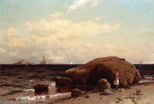 Painting Code#20227-Bricher, Alfred Thompson - Looking out to Sea