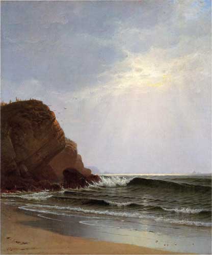 Painting Code#20233-Bricher, Alfred Thompson - Otter Cliffs, Mount Desert Island, Maine
