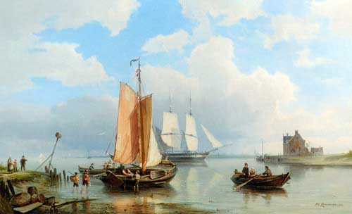 Painting Code#2024-Dommerson, Pieter Christian(Holland): Unloading the Catch

