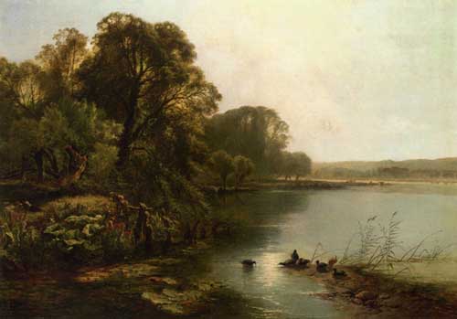 Painting Code#20242-Boddington, Henry John - Early Morning on the Thames