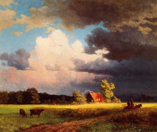 Painting Code#20253-Bierstadt, Albert - Bavarian Landscape