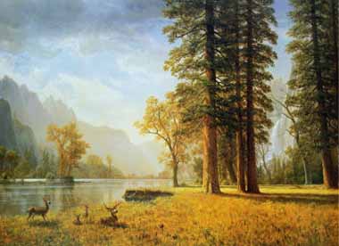 Painting Code#20262-Bierstadt, Albert - Hetch Hetchy Valley, California