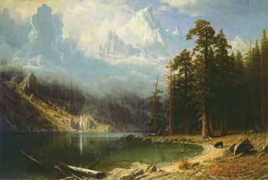 Painting Code#20270-Bierstadt, Albert(USA) - Mount Corcoran