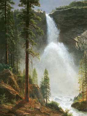 Painting Code#20271-Bierstadt, Albert(USA) - Nevada Falls