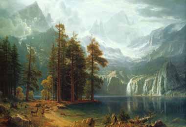 Painting Code#20273-Bierstadt, Albert(USA) - Sierra Nevada in California