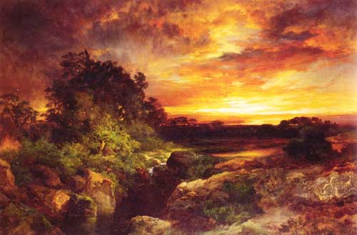 Painting Code#20290-Moran, Thomas - An Arizona Sunset Near the Grand Canyon