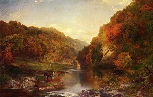 Painting Code#20292-Moran, Thomas - Autumn on the Wissahickon