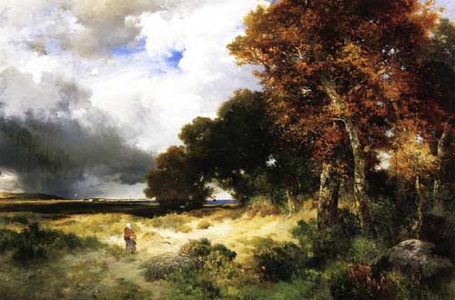 Painting Code#20293-Moran, Thomas - Autumn, Peconic Bay, Long Island
