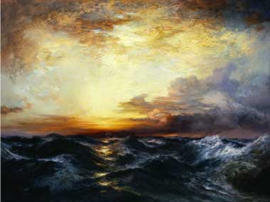 Painting Code#20304-Moran, Thomas - Pacific Sunset