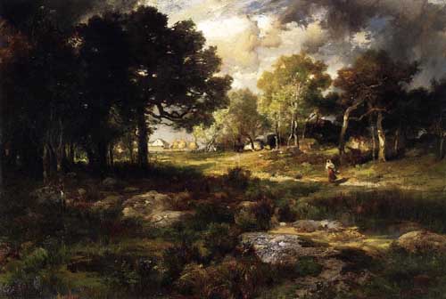 Painting Code#20306-Moran, Thomas - Romantic Landscape