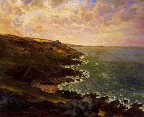 Painting Code#20331-Millet, Jean-Francois - The Cliffs of GGreville