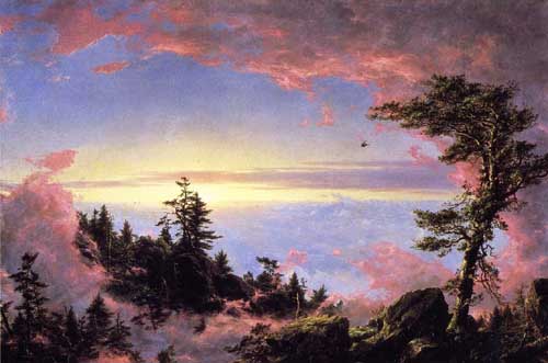 Painting Code#20357-Church, Frederic Edwin - Above the Clouds at Sunrise