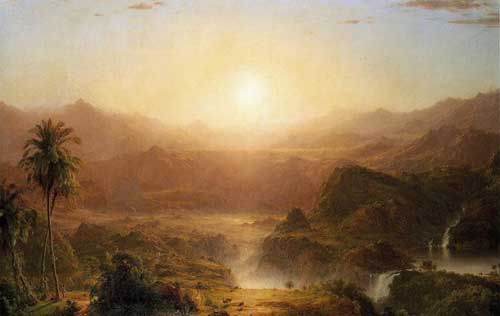 Painting Code#20362-Church, Frederic Edwin - The Andes of Ecuador