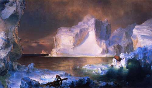 Painting Code#20363-Church, Frederic Edwin - The Icebergs