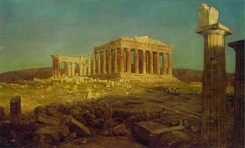 Painting Code#20364-Church, Frederic Edwin - The Parthenon