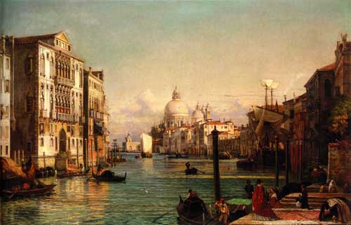 Painting Code#2048-Nerly the Younger, Friedrich(Italy): Der Canale Grande, Venedig
