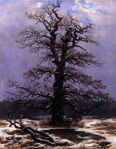 Painting Code#2077-Friedrich, Caspar David(Germany): Oak in the Snow
