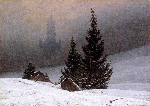 Painting Code#2079-Friedrich, Caspar David(Germany): Winter Landscape