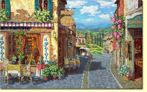 Painting Code#2089-Viktor Shvaiko: Summer In Tuscany 