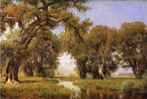 Painting Code#2112-Whittredge, Thomas Worthington (USA): On the Cache la Poudre River