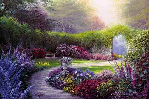 Painting Code#2120-Charles White: Down the Garden Path
