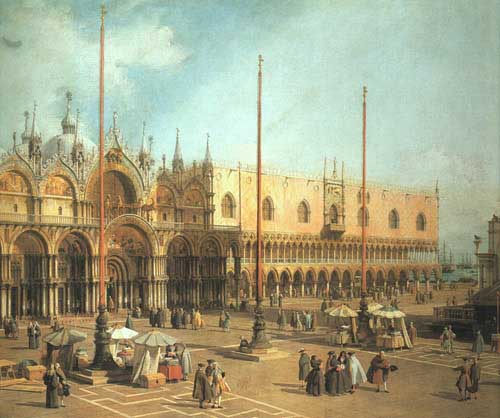 Painting Code#2144-Canaletto(Italy): Piazza San Marco - Looking Southeast