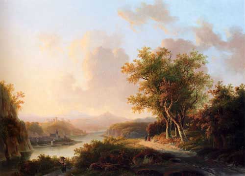 Painting Code#2153-Klerk, Willem De: A Rhenish Summer Landscape