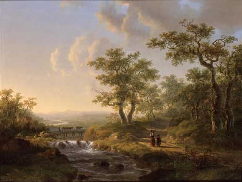 Painting Code#2156-Klerk, Willem De: A Dutch Wooded Landscape