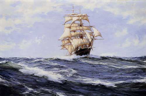 Painting Code#2167-Dawson, Montague(England): The Gallant Clipper 