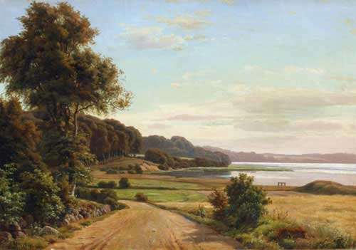 Painting Code#2192-Carsten Henrichsen(Danmark): A Lake in Summer

