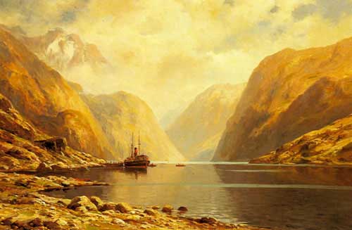 Painting Code#2249-Eckenbrecher, Themistocles Von(Germany): Naero Fjord