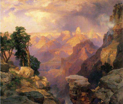 Painting Code#2254-Moran, Thomas (USA): Grand Canyon with Rainbows