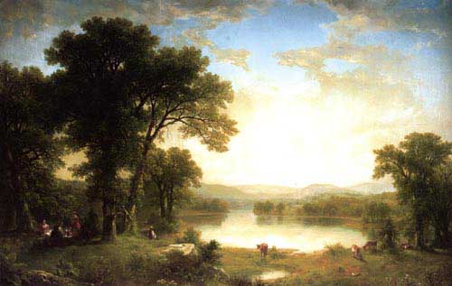 Painting Code#2269-Asher B. Durand - Picnic in the Country