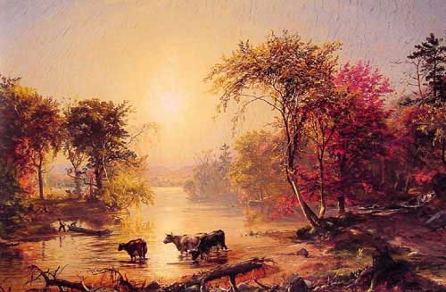 Painting Code#2295-Cropsey, Jasper Francis(USA): Autumn in America