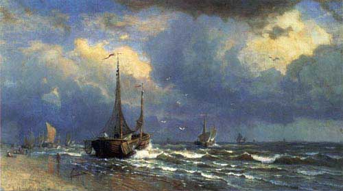Painting Code#2306-William Stanley Haseltine - Dutch Coast