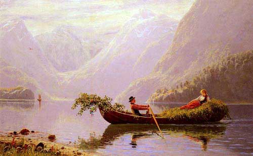 Painting Code#2341-Dahl, Hans(Norway): The_Fjord
