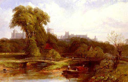 Painting Code#2345-Creswick, Thomas(UK): A View Of Windsor Castle
