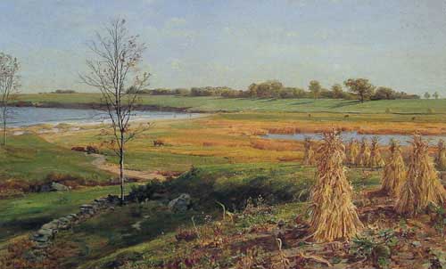 Painting Code#2393-Kensett, John F(USA): Connecticut Shoreline in Autumn