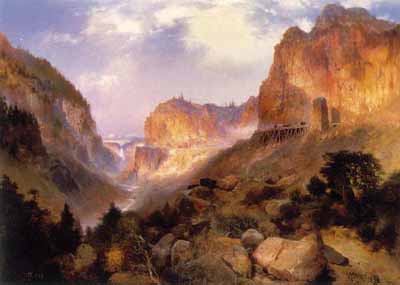 Painting Code#2421-Moran, Thomas(USA): Golden Gateway to the Yellowstone