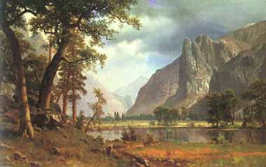 Painting Code#2435-Bierstadt, Albert(USA): Yosemite Valley