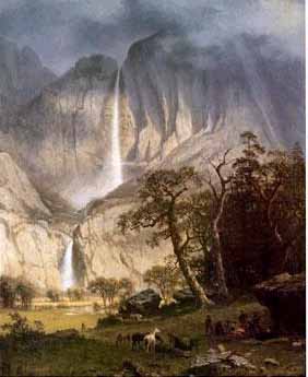 Painting Code#2436-Bierstadt, Albert(USA): Cho-Looke, The Yosemite Fall