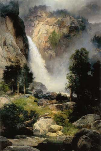 Painting Code#2441-Moran, Thomas(USA): Cascade Falls, Yosemite