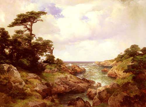 Painting Code#2445-Moran, Thomas(USA): Monterey Coast