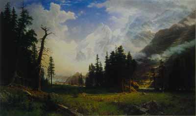 Painting Code#2458-Bierstadt, Albert (USA): The Morteratsch Glacier, Upper Engadine Valley, Pontresina