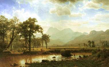 Painting Code#2472-Bierstadt, Albert(USA): Haying, Conway Meadows