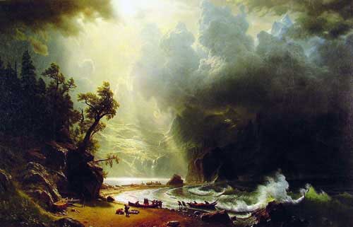 Painting Code#2478-Bierstadt, Albert(USA): Puget Sound, on the Pacific Coast