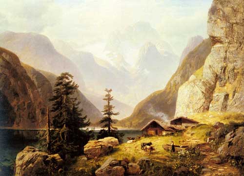 Painting Code#2609-Hacker, Horst(Germany): An Alpine Valley