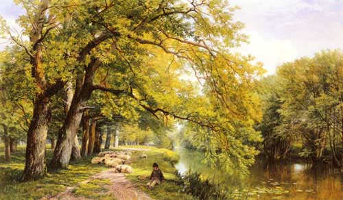 Painting Code#2617-Hulme, Frederick William(England): At Ockman, Surrey in Summer