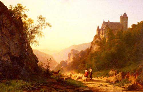 Painting Code#2622-Jansen, Joseph(Germany): Shepherds In A Landscape 
 
